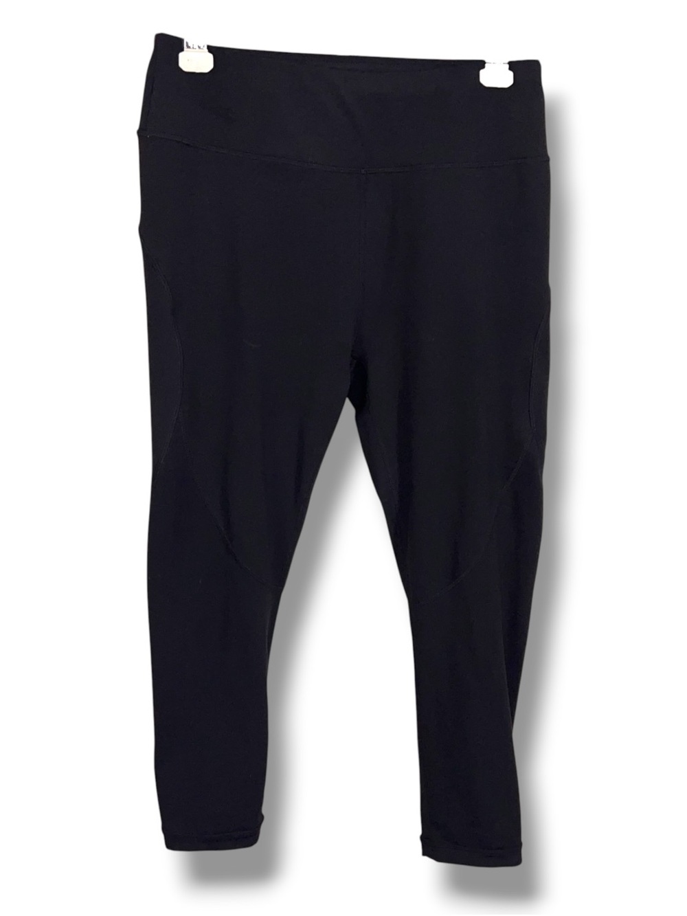 Medium Avia Black Capris Strappy Mesh Accent Stretch Pull On Athletic Activewear